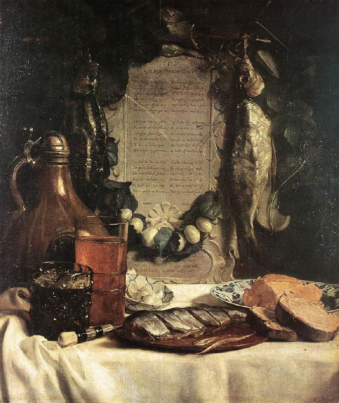 BRAY, Joseph de Still-life in Praise of the Pickled Herring df oil painting image